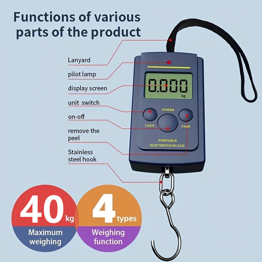 Electronics Stuff - 40kg Multifunctional Mini Electronic Digital Portable
