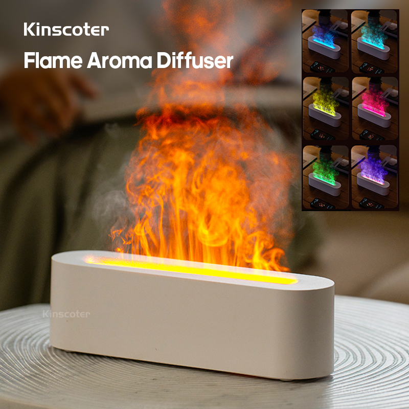 Electronics Gadgets For Home - KINSCOTER Essential Oil Aroma Diffuser Flame