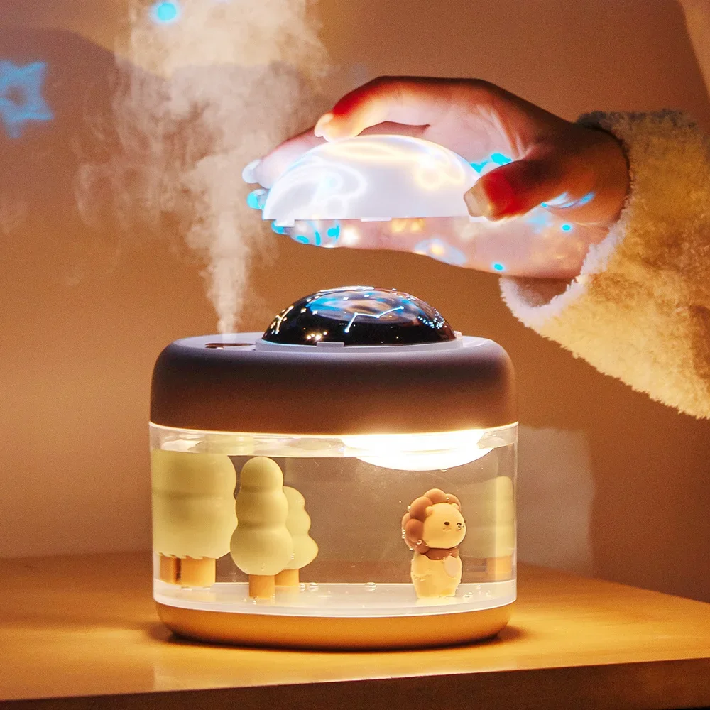 Electronics Gadgets For Home - Portbale Projection Lamp Wireless Air Humidifier