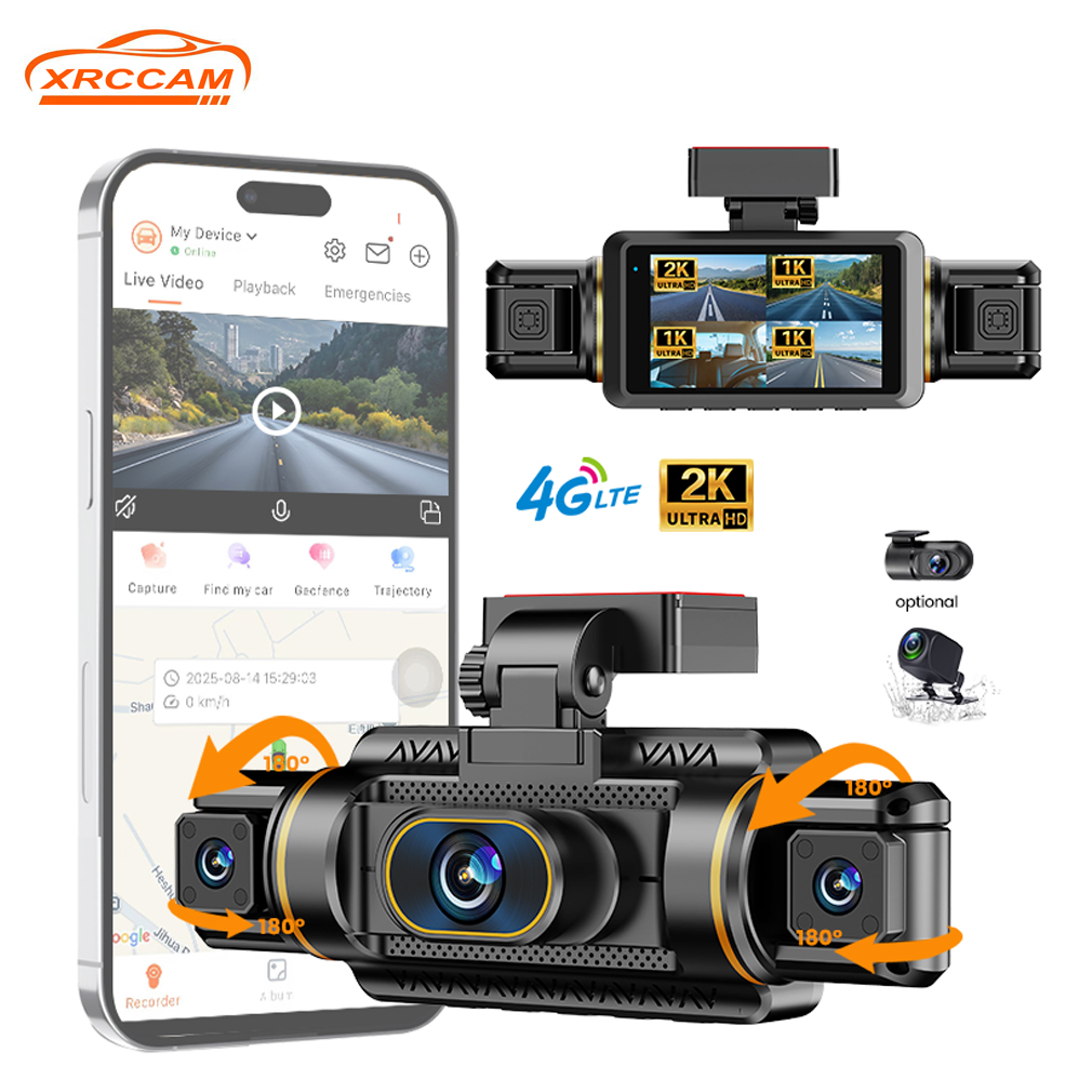 Panoramic Dash Cam 360 - 2K 4 Channel Dash Cam with