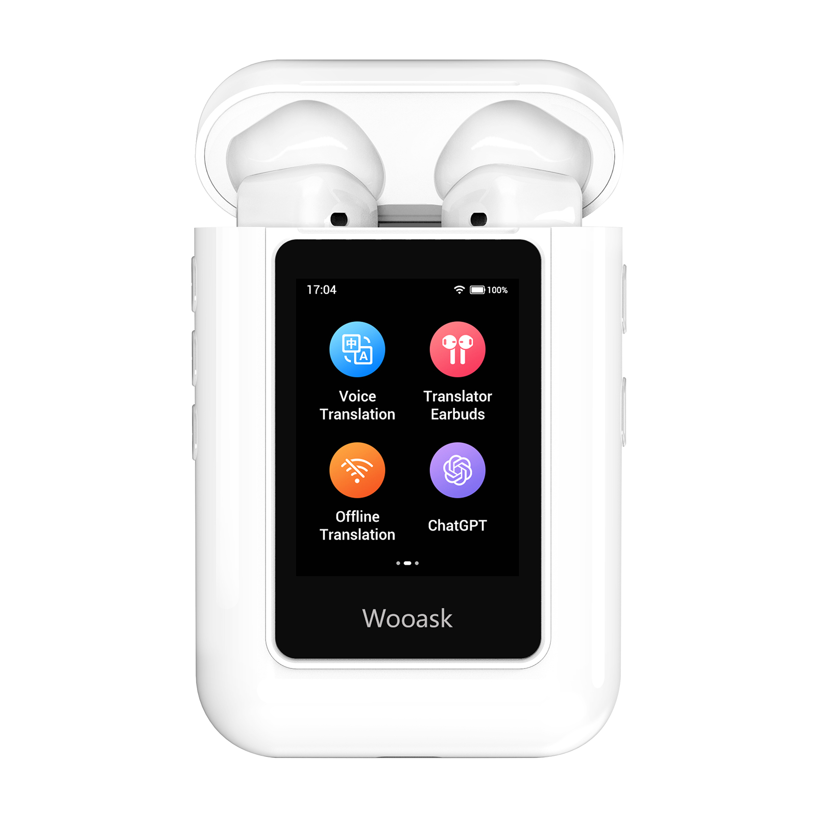 Portable Translator Device - Wooask [A8] Translator Earbuds,Chatgpt Empowered 144