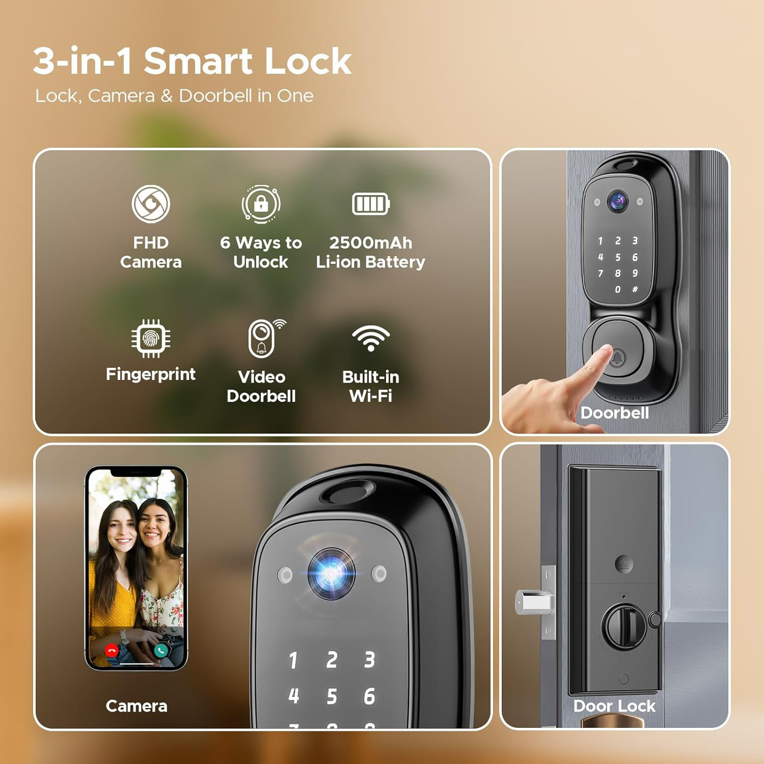 Tuya Wifi Smart Door Lock ‎Cam - огляд і ціна Electronics & Gadgets Icon