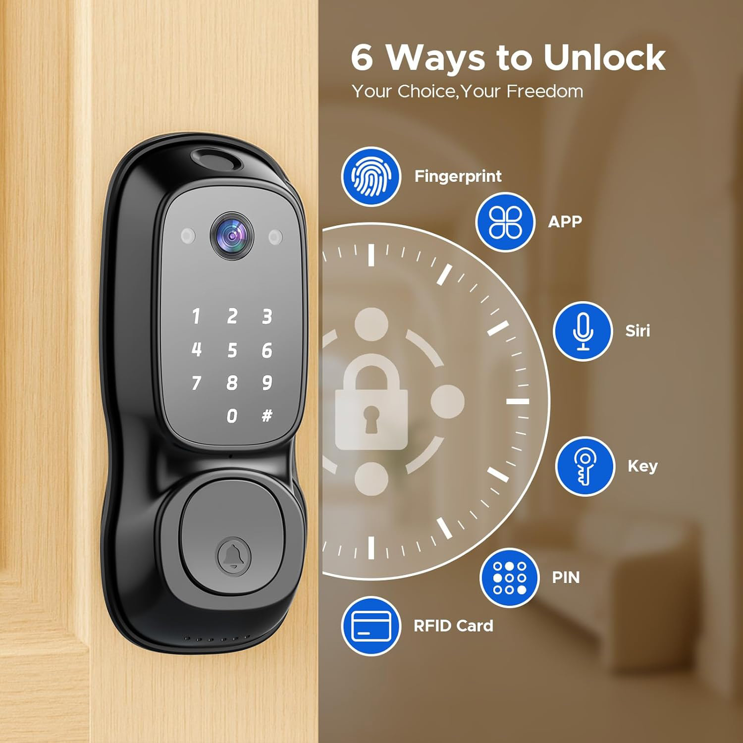 Tuya Wifi Smart Door Lock ‎Cam - огляд і ціна Electronics & Gadgets Icon