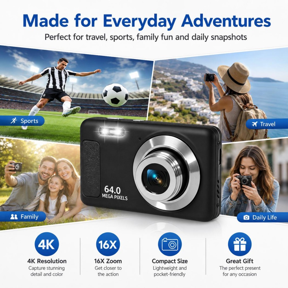 4K Ultra HD Portable Digital C - огляд і ціна Electronics Gadgets For Home