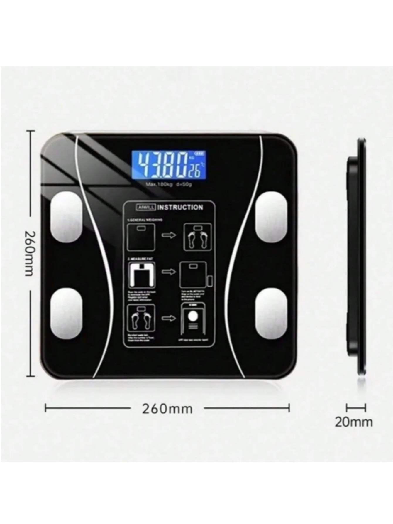 High Precision USB Rechargeabl - огляд і ціна Body Fat Scale Smart