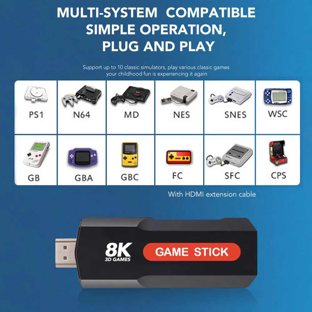 X2 Game Stick HD 4K 8K 3D Cons - огляд і ціна Retro Game Controller Usb