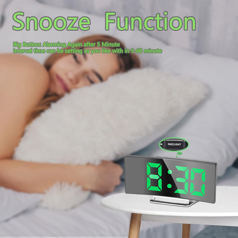 LED Digital Alarm Clock Curved - огляд і ціна Electronics Gadgets For Home